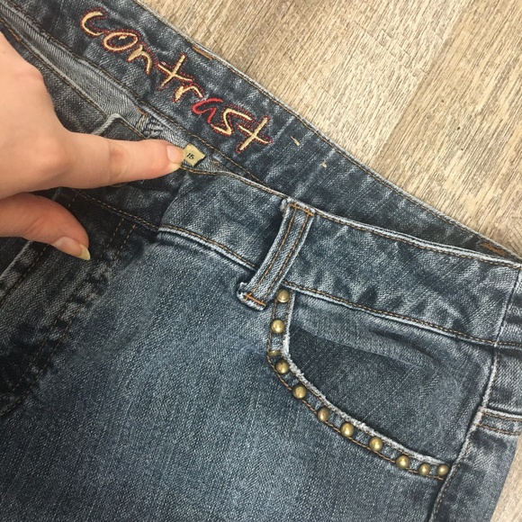 Wide Bootcut Contrast Jeans - Unusual Size 15 - Picture 2 of 5